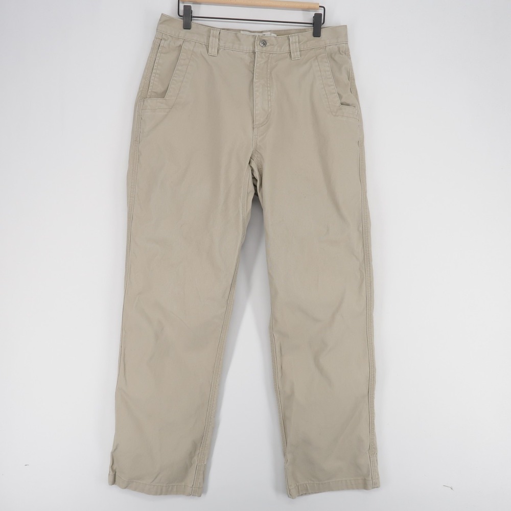 Mountain Khakis Mountain Pants Mens 34x32 Tan Canvas Action Gusset